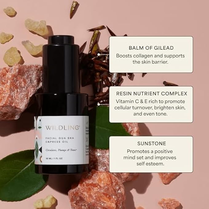 Wildling EMPRESS BALM OF GILEAD BARRIER REPAIR FACE OIL SKIN SERUM I LIFT, PLUMP, TIGHTEN, TONE SKIN I 100% NATURAL, FRAGRANCE-FREE, ORGANIC, DRY SKIN, ALL SKIN TYPES - Image 3
